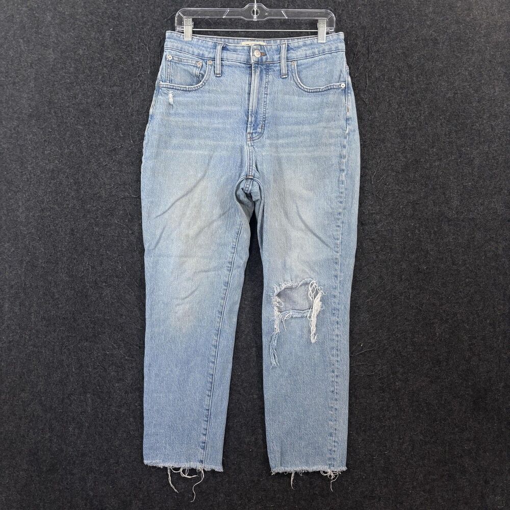 Madewell Curvy Perfect Vintage Jeans Women's 30 Blue High Rise Distressed